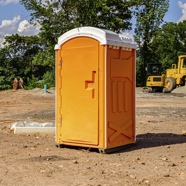 how often are the portable restrooms cleaned and serviced during a rental period in Lu Verne Iowa